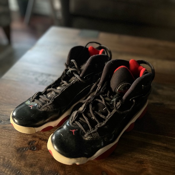 Jordan 6 Rings ‘Black Varsity Red’ Woman’s size UK 5.5/US 7.5 - Picture 5 of 5